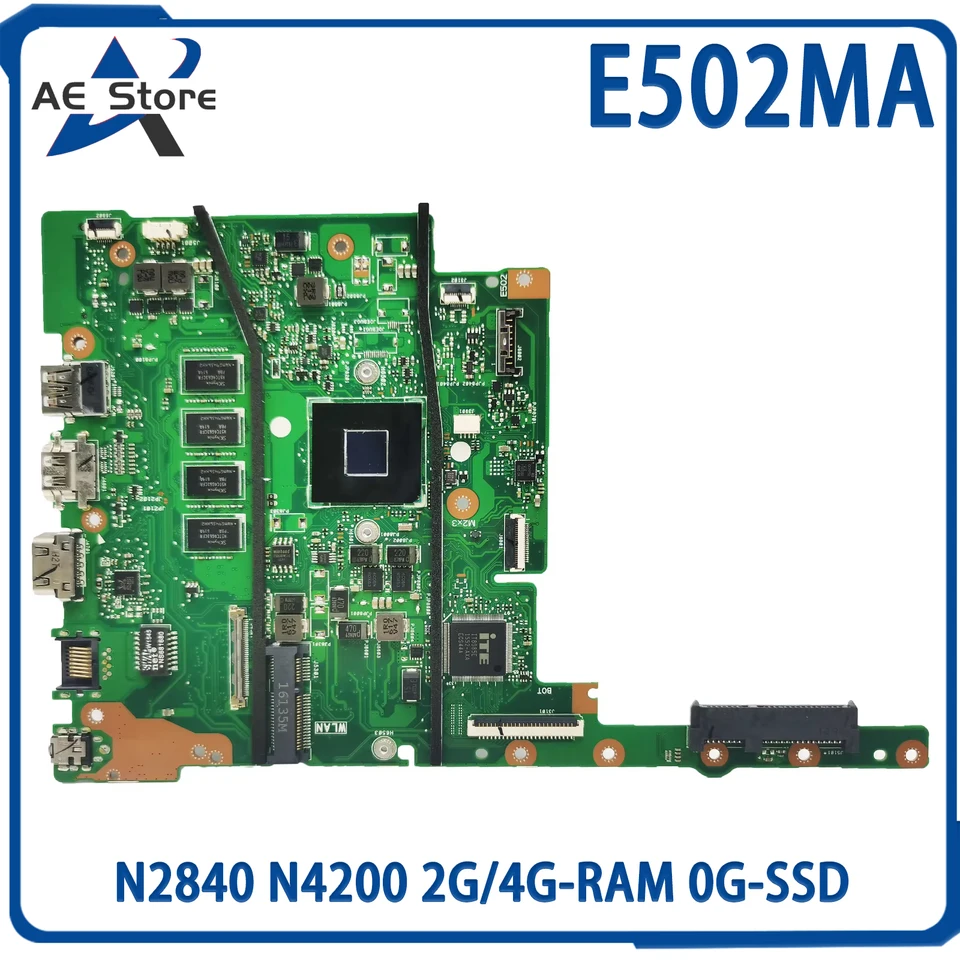 AE E502MA MAINBOARDA pre ASUS E402MA F402MA F502MA X402MA X502MA L402MA L502MA LAPTOP NA N2840 N4200 2G/4G-RAM 0G-SSD