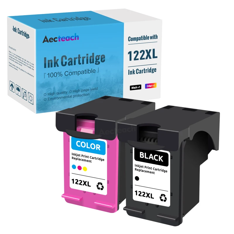 AECTEACH ATMENT CARTRIDGE pre kompatibilný pre HP 122 ANT 122XL BLACK TRI-COLOR DEASJET 1000 1050 2000 2050 3000 3050A 3052A Printranstvo