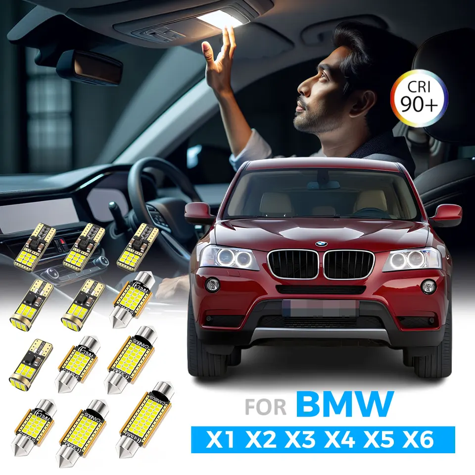 Aenvtol Canbus Žiadna chyba LED interiér DOME MAP TRUNK BURB SÚDROSŤ pre BMW X1 E84 F48 X2 F39 X3 E83 F25 X4 F26 X5 E53 E70 X6 E71