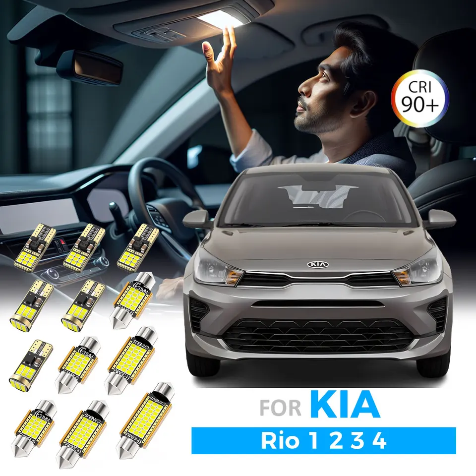 Aenvtol LED interiér Dome Map Svetlo pre Kia Rio DC JB UB YB 1 2 3 4 MK1 MK2 MK3 MK4 2001- 2019 2020 2021 2022 2023