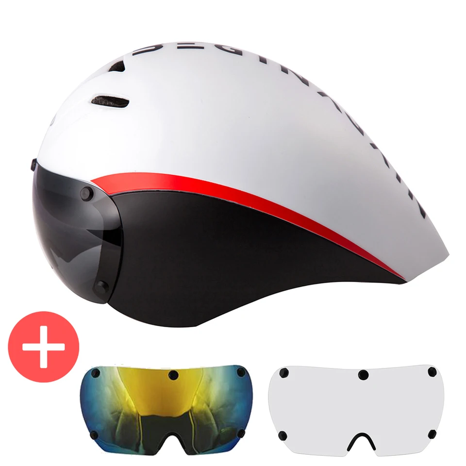 Aero okuliare na bicykli prilbu TT Triatlon Road Road Bike Helmy TiMing Racing Ridká