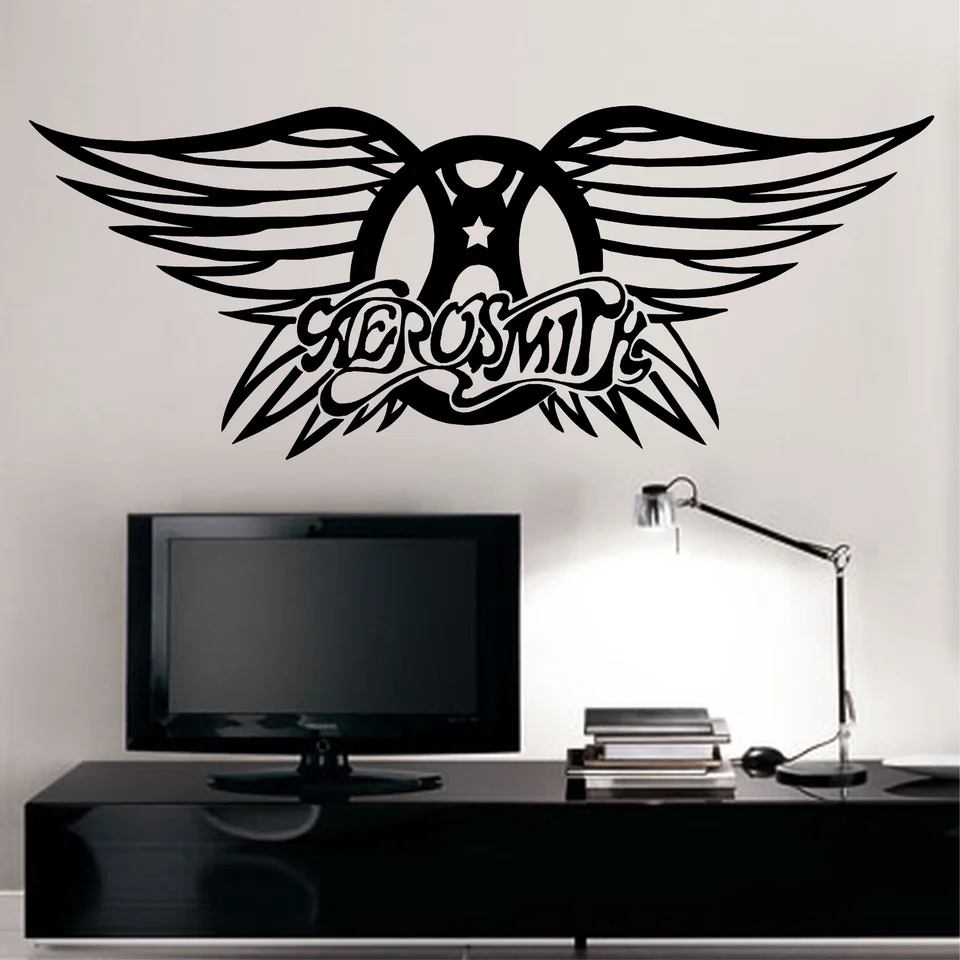 Aerosmith hudobná skupina logo nástenné nálepky nálepky dekorácie vinyl plagát DIY detské darčeky odnímateľný