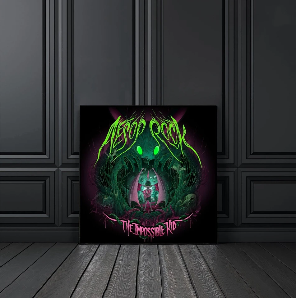 Aesop Rock - The Impossible Kid Music Album Cover Plaght Canvas Print Rap Hip Hudobná hviezda Singer Wall Painting Decoration