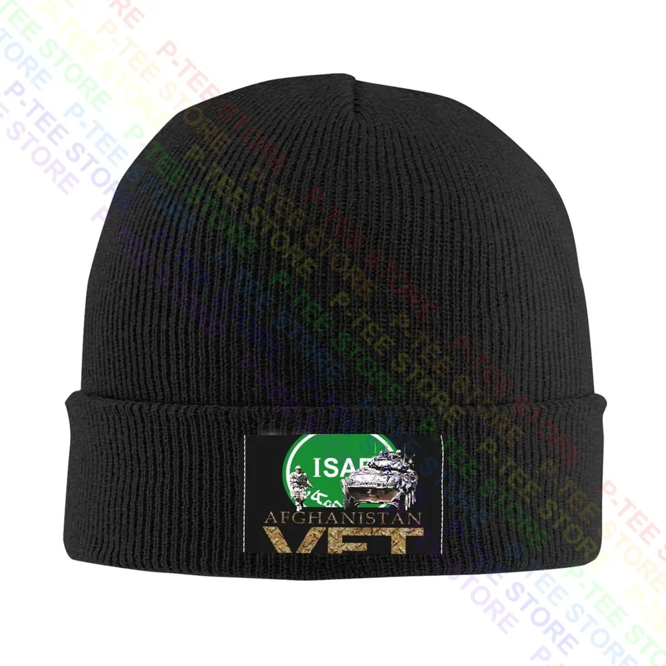 Afganský veterinár Isaf Crest Isa Afganistan pletená čiapka čiapky čiapky unisex pokrývky hlavy Najlepší predajca