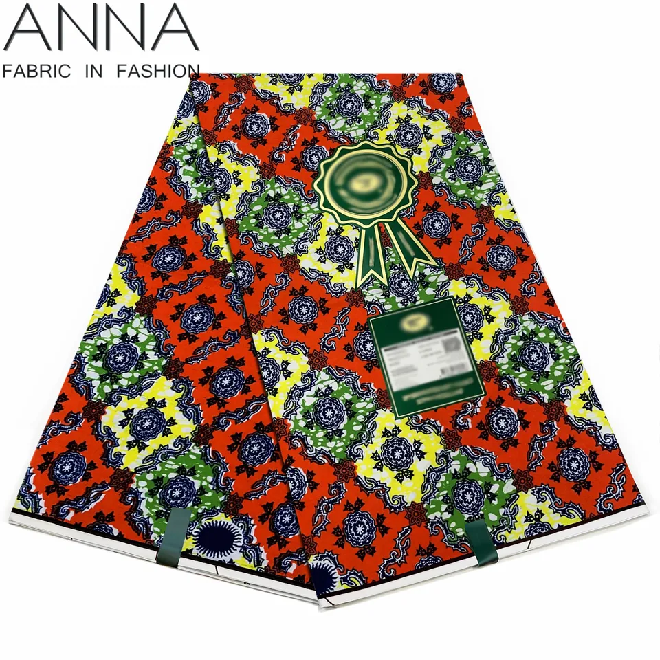 Africká vosková tkanina super látka 100% originálna ankara vosková tkanina Block tlat Batik holandská tkanina 6yards pre svadobnú hostinu VL809