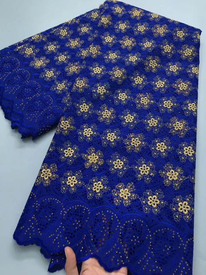 Africká čipka a tkanina Cotton Swiss Voile Lace Nigérijská vyšívacia čipka Lace Party Dresses pre ženy vysoká kvalita, 2,5 yardov 4198