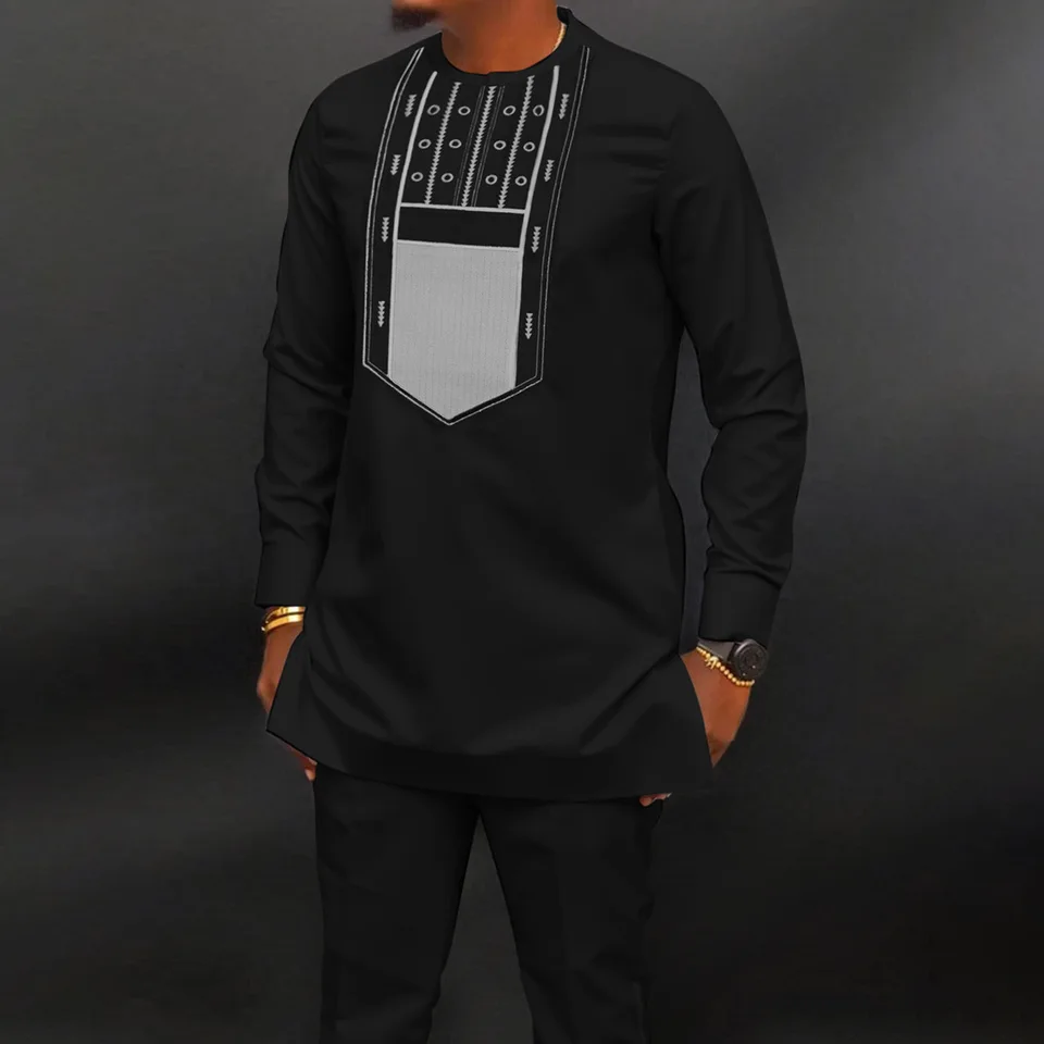 Africké tradičné šaty pre mužov Fashinet Tracksuit Fitness Kaftan Outfits Dashiki Africa Clothing Príležitostné rúcho Africaine 2024