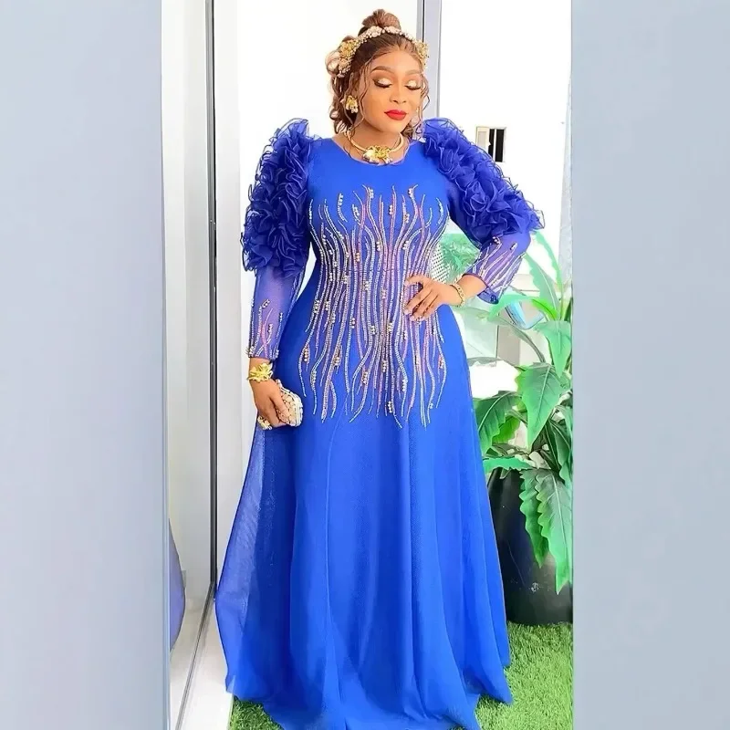 Africké šaty pre ženy plus veľkosti Africa oblečenie Dashiki Ankara Turecko oblečené šaty Elegantné moslimské svadobné spoločenstvo dlhé šaty