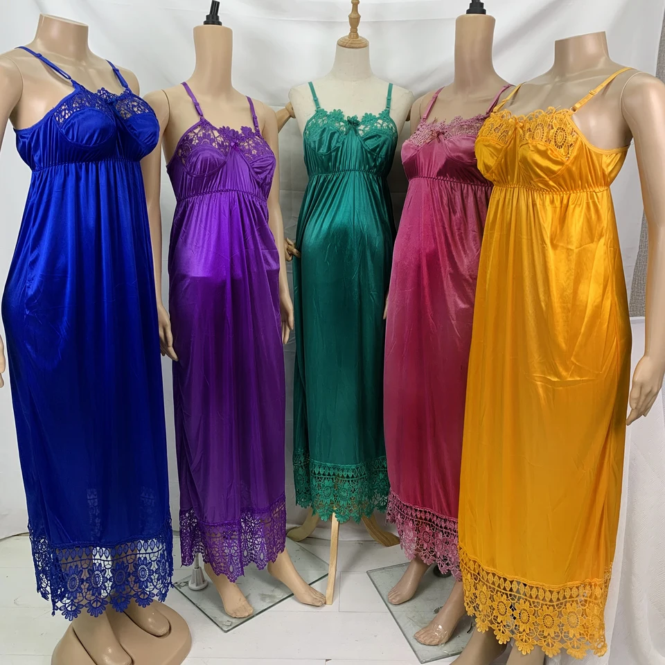 Africké ženy nadmerne nadmerne zafarbujú Nightgown Nightgown Lady Sexy nastaviteľné remienok Nightdress pod sukňou nočné šaty šaty