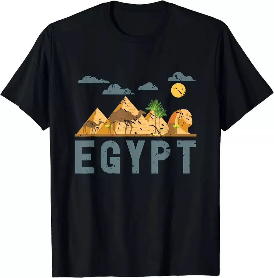 Afrika egyptské hieroglyfy Káhira Egypt unisex darčekové tričko malé až 5xl
