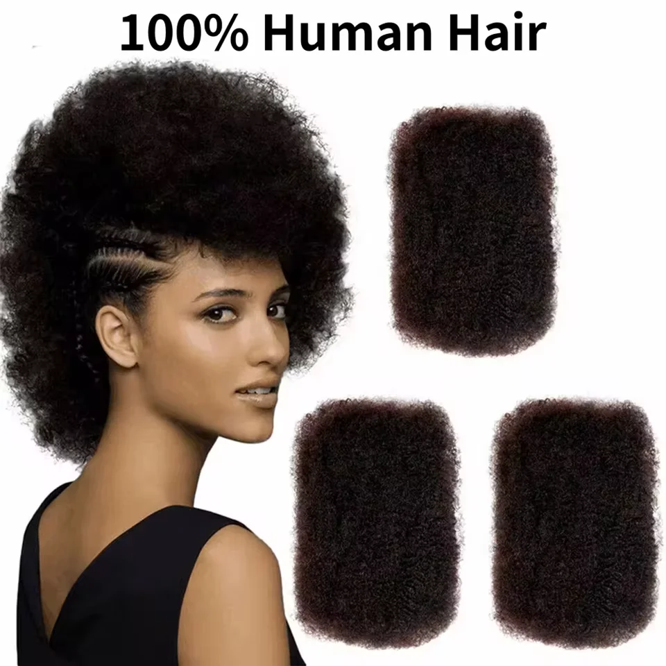 Afro Kinky Objemové ľudské vlasy na pletenie 30 g/pc Brazílsky remy ľudské predlžovanie vlasov pre dreadlock pletenie vlasov Crohet Hair