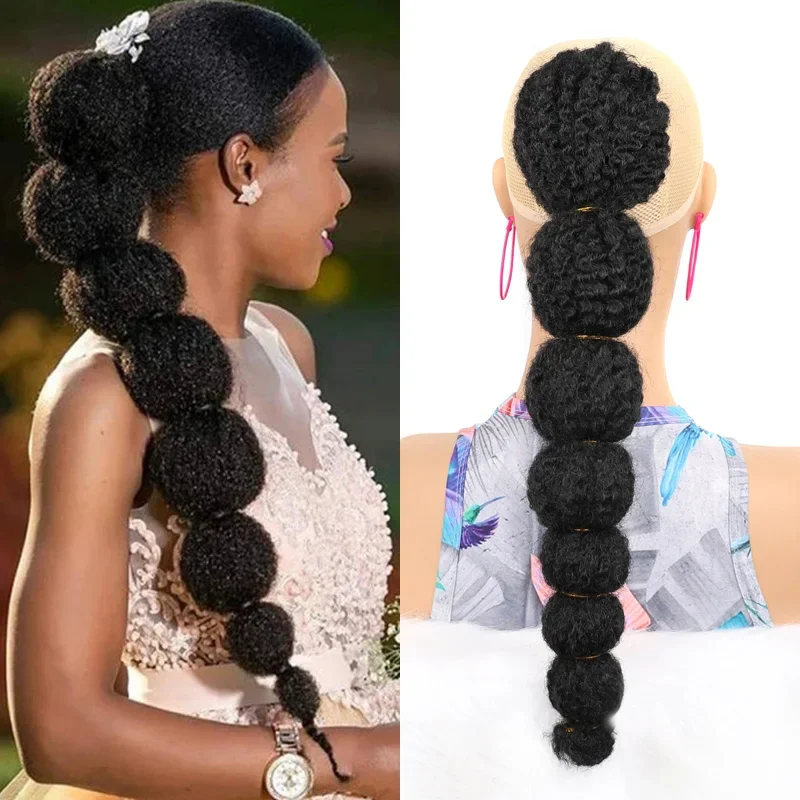 Afro Lantern Braided replanting cytail predlžovanie vlasov pre deti pletené cop