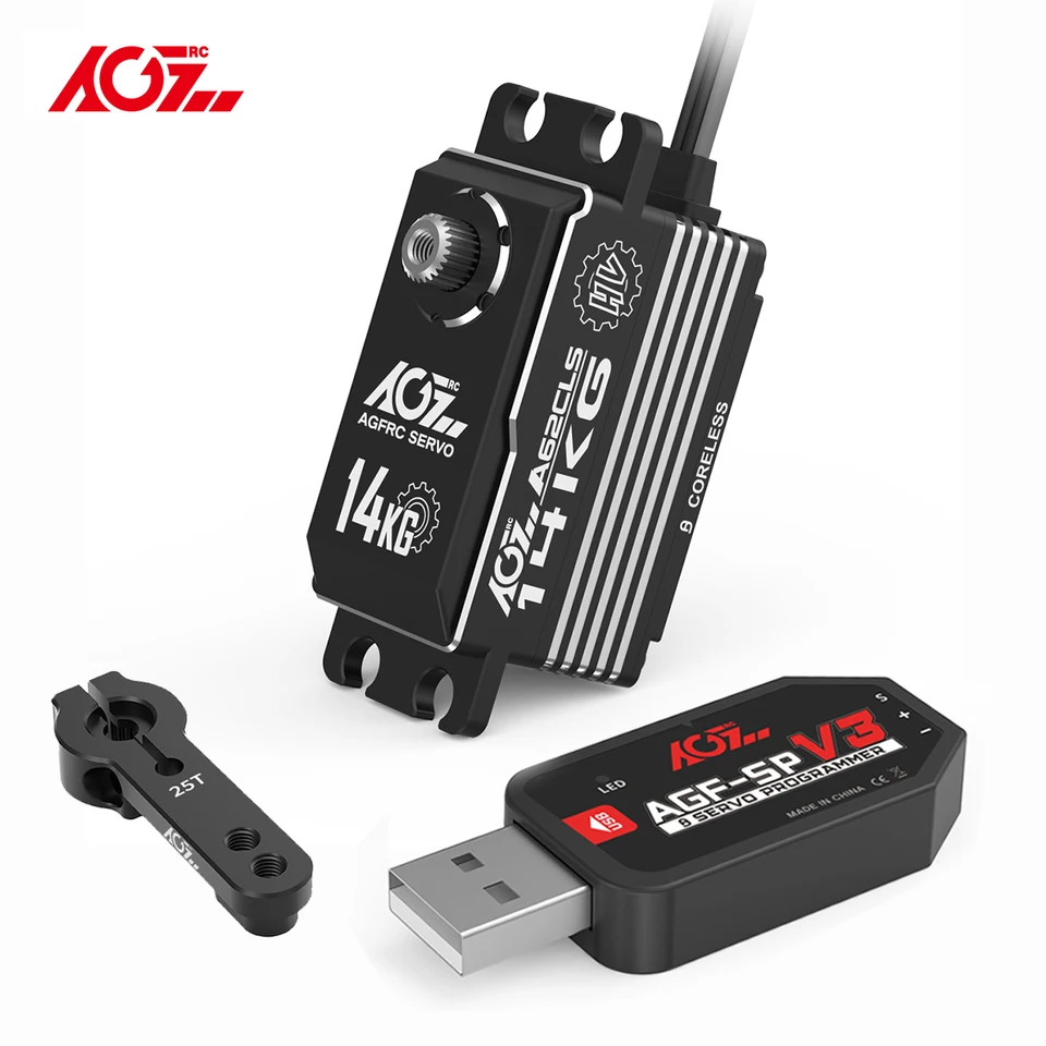 AGFRC Programovateľné A62CLS 14 kg hliníkové puzdro 7.4V vysokorýchlostný nízky profil riadiaceho motora RC Servo pre 1/10 1/12 Drift/závodné vozidlá