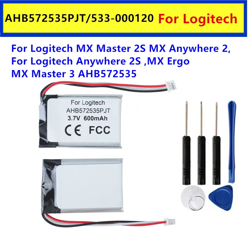 AHB572535PJT 533-000120 Batéria pre logitech MX Master 2s MX Anywhere 2 pre logitech kdekoľvek 2S, MX Ergo MX Master 3 + Nástroje