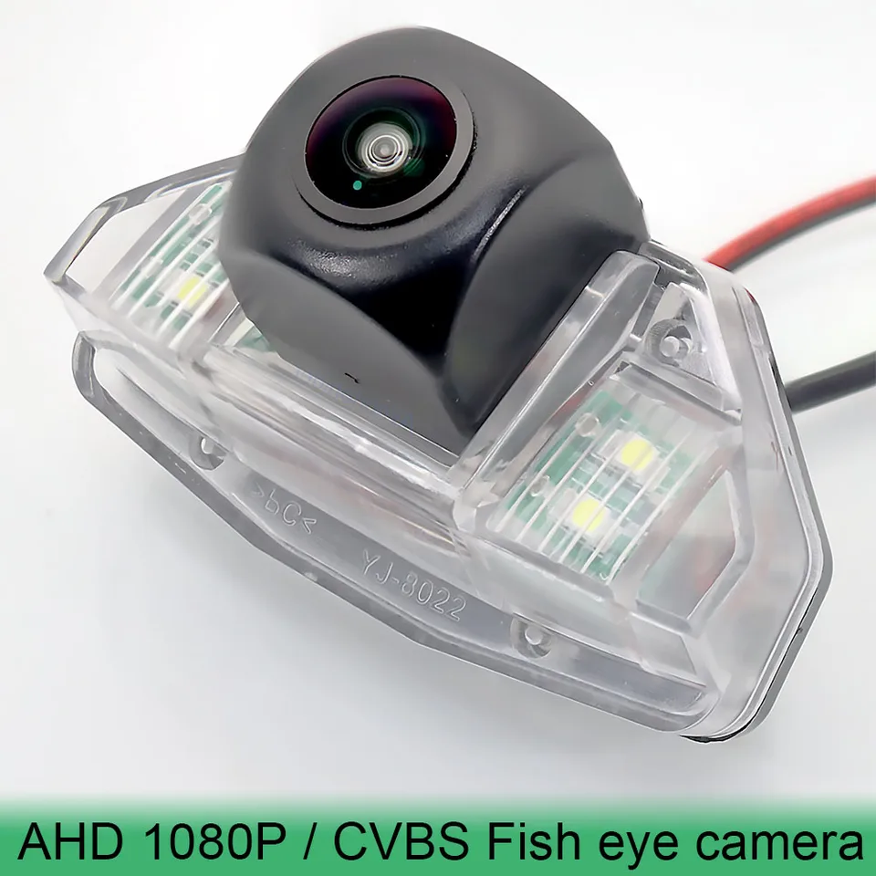AHD 1080p 170 ° REVERNÁ KAMERA FISHEYE AUT pre HONDA Odyssey RB3 CRV FIT Hatchback MK2 2008-2014 Zadný výhľad kamery HD Night Vision
