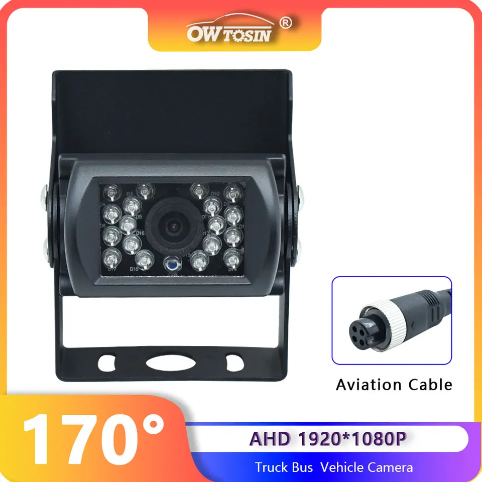 AHD 1920*1080P18led IR Night Vision Reverzné auto Zadný výhľad vozidla Monitor vozidla pre vozidlo Autobus vodotesné snímače prívesov