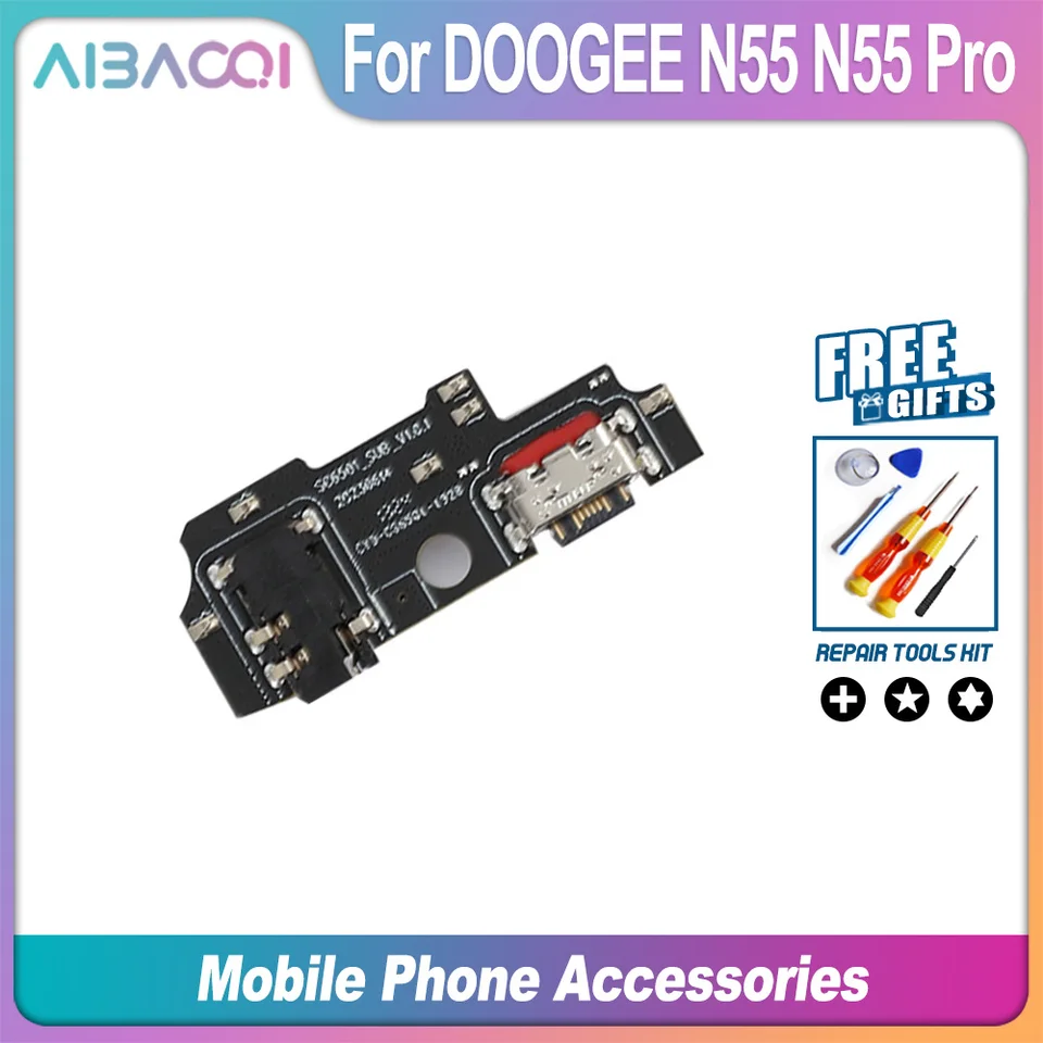 AIBAOQI BRAND NOVÁ Nová doska na poplatok za USB pre Doogee N55 N55 Pro Phone