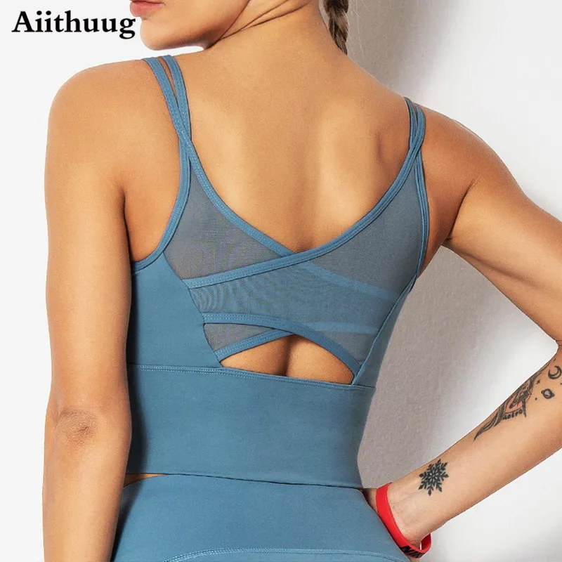 Aiithuug Yoga podprsenky fitness košele Running Tops Sports podprsenky telocvičňa Crop plodina Top Yoga Crop Tops fitness top beh Running podprsenka