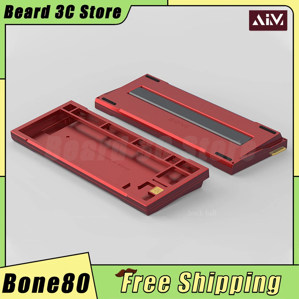 AIM Bone80 Mechanická klávesnica puzdro Wooting 80He hliníková zliatina PCB Magnetický prepínač Klávesnica Klávesnica Vlastné PC Gamer Príslušenstvo