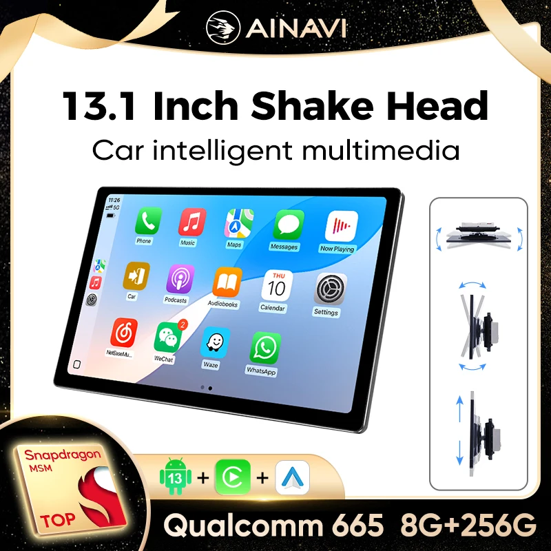 Ainavi 13.1inch Car Universal pre Toyota Honda Volkswagen Kia Jeep Peugeot Nissan multimediálny bezdrôtový bezdrôtový CarPlay Android Auto Android