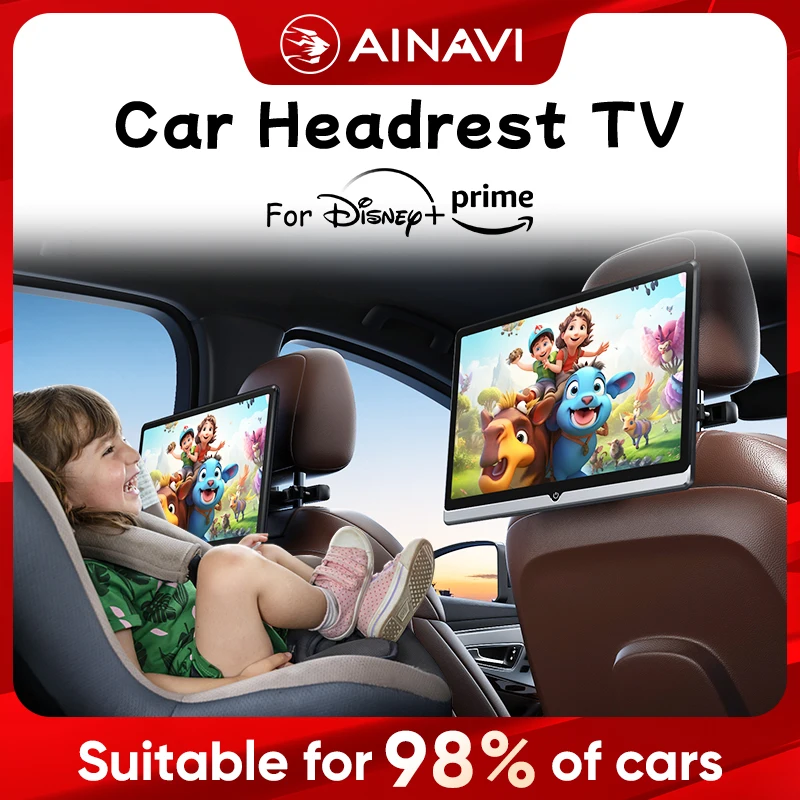 Ainavi Car Headrest TV Universal Edition CAR CAR CARECE SCREE SCREE Airplay HDMI Výstup WiFi Bluetooth 4K Movie