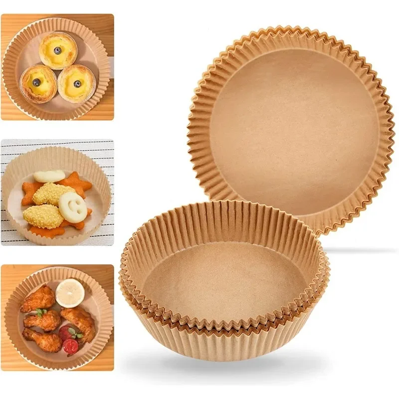 Air Fryer Paper Food na jedno použitie papierovej vložky Airfryer kuchynské kuchynské sušienky olejové grilované dosky parník Fryer Fryer Patrí doplnky