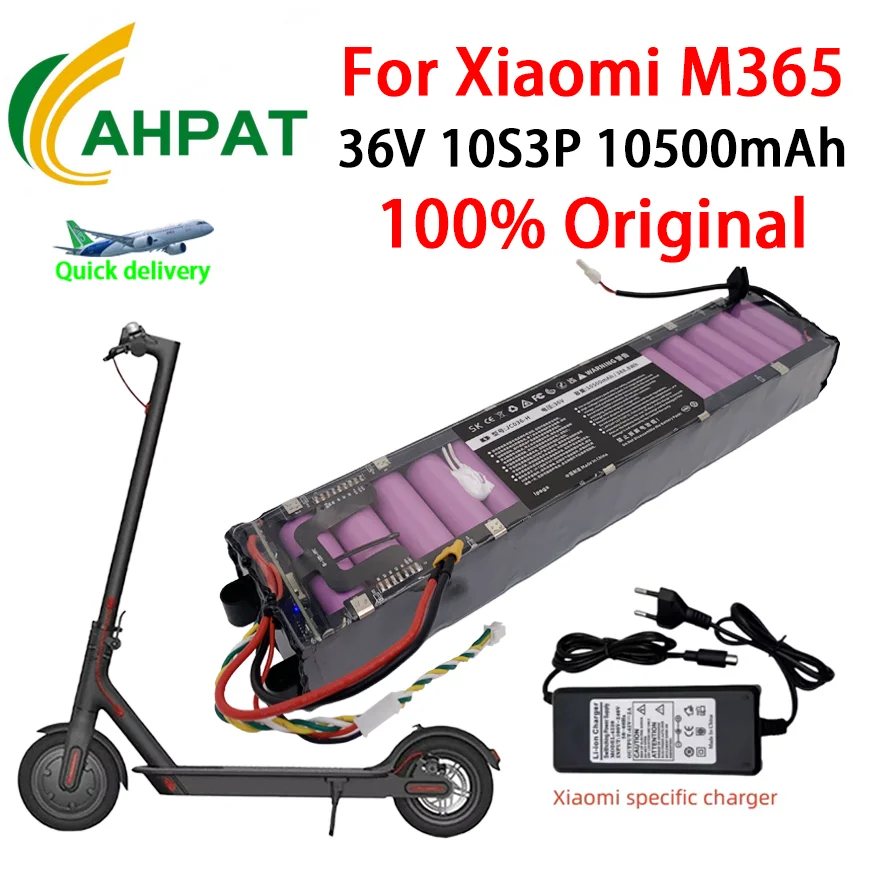 Air Transport Original High Capacity/Endurance Batéria 36V 10500 mAh pre skúter Xiaomi M365, rozsah 30 kilometrov