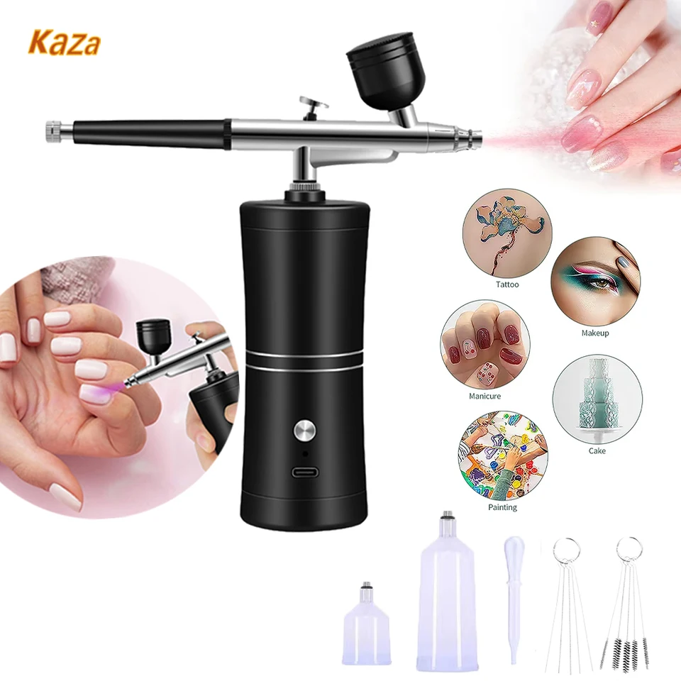 Airbrush Chots s kompresorou prenosná airbrush pre nechty na nechty maľovanie