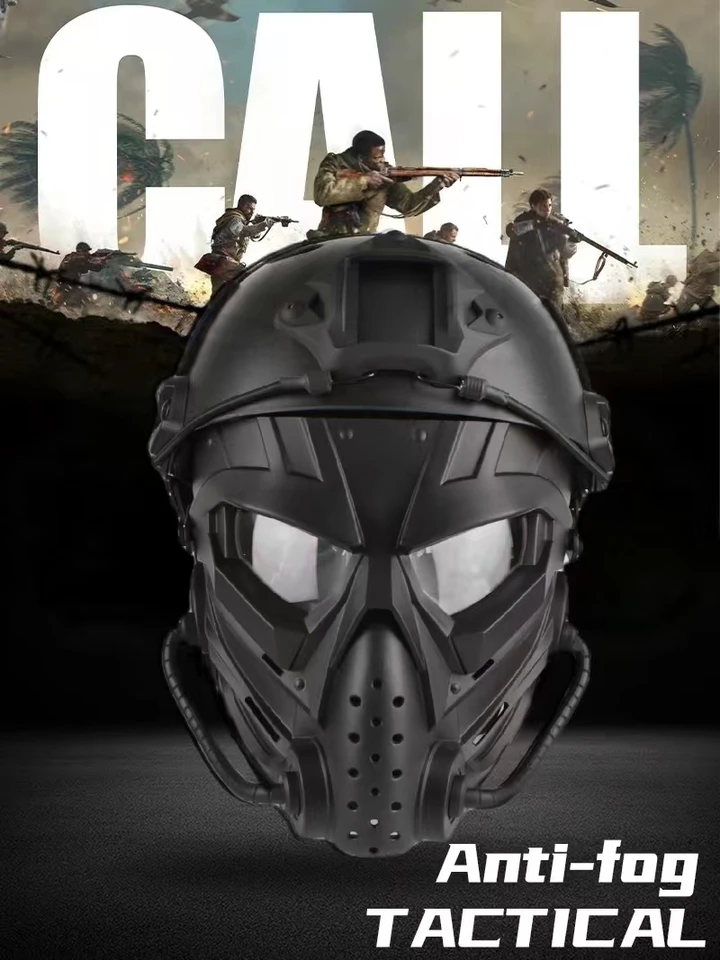 Airsoft Mask plná tvár chráni vtipnú masku s taktickou maskou Abs Alien coscling Mask Set