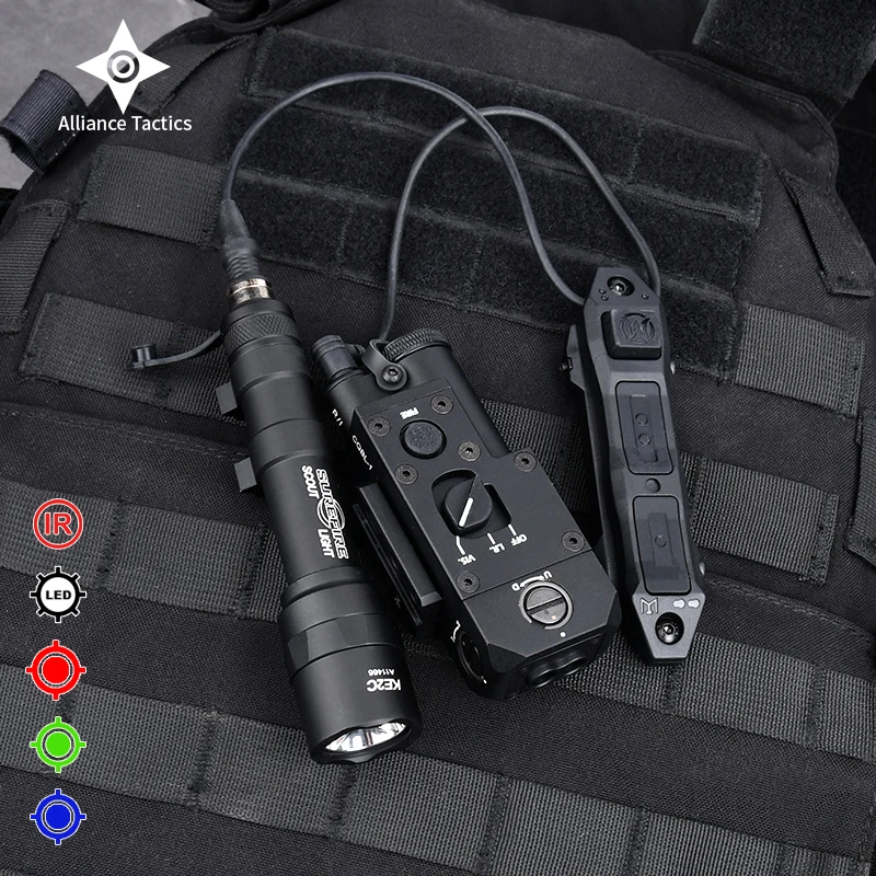 Airsoft Metal CQBL-1 SURFIRE M300C M600U SET SET SETA NA 20 mm železnica CQBL Red Green Blue laser LED zbrane Scout Light AR15 AK4