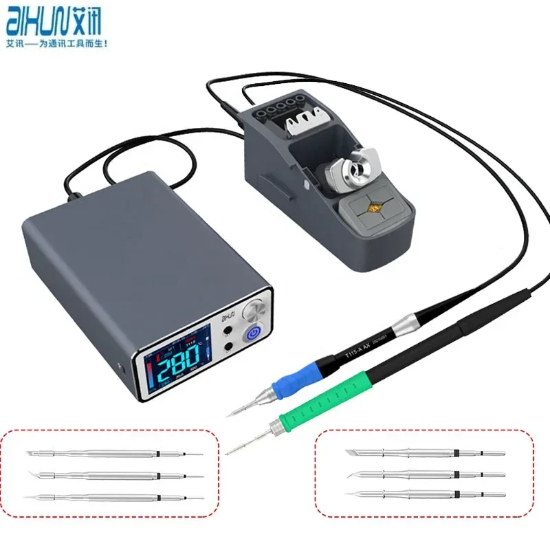 AIXUN T3A T3B Intelligent Spájkatá stanica s elektrickým spájkovaním železom T12/T245/936 Handing Tipy zvárania pre SMD BGA Repai