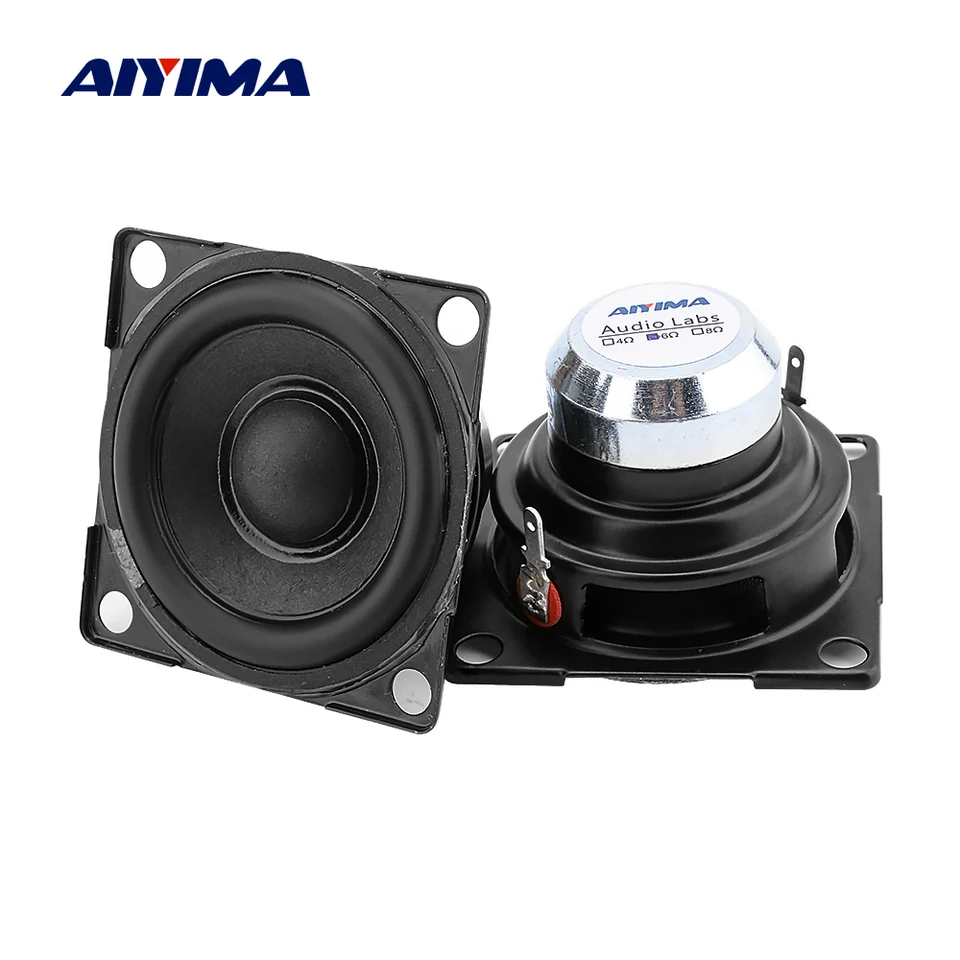 Aiyima 2 PCS 2 palcová horúčka Full Range Mini Reproduktor 6 Ohm 15 W Zvukový zosilňovač Stĺp