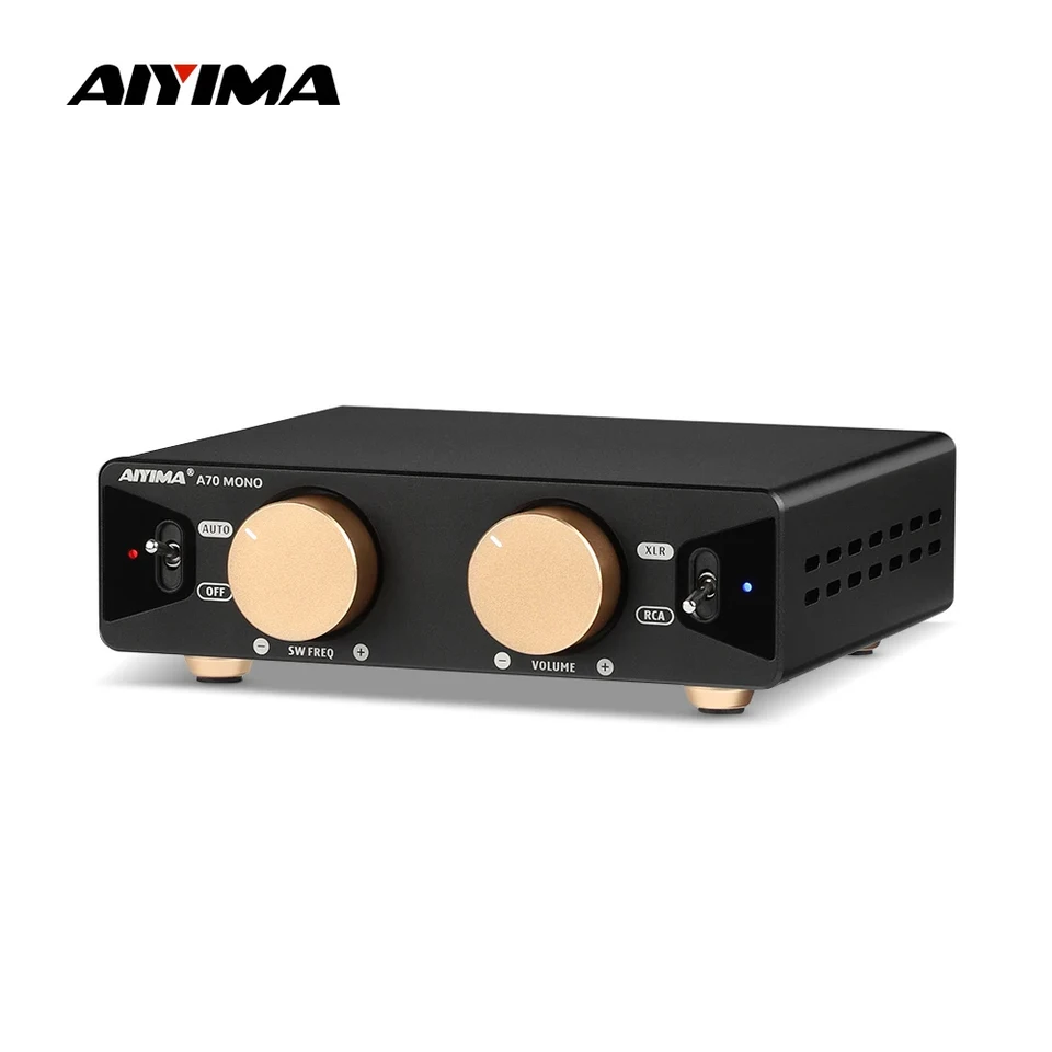 Aiyima A70 Mono TPA3255 PFFB MONO 2.0/2.1/5.1/7.1 Výkonový zosilňovač 300W triedy D Digitálny zvukový zosilňovač s XLR RCA