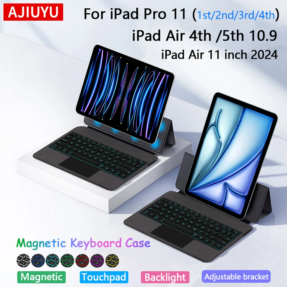 Ajiuyu Magic Keyboard Držiteľ pre iPad Pro 11 2022 2021 2020 2018 Smart Cover Air