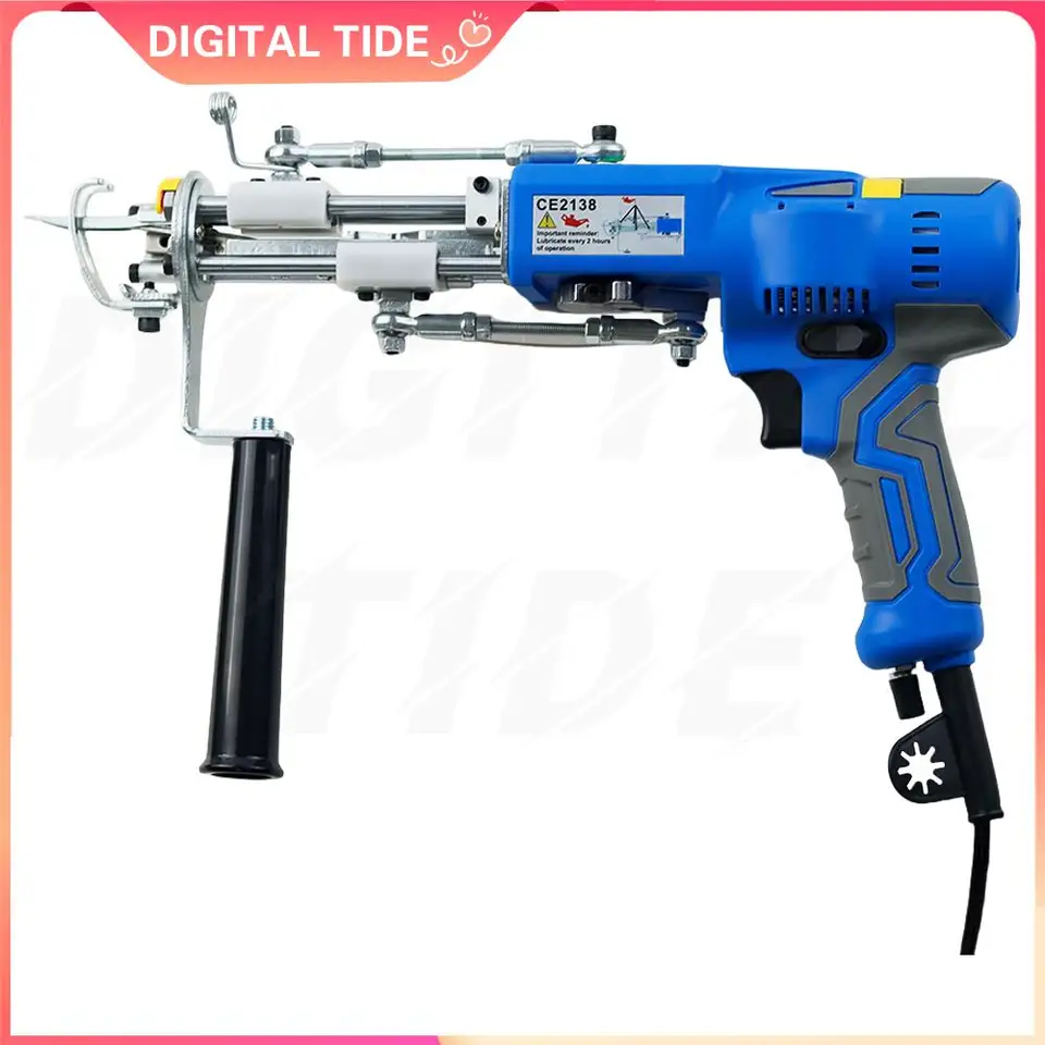 AK-V Brushless Tufting Gun 2 v 1 elektrický koberec, ktorý tuftingová pištoľ dokáže vyrezať hromadu a slučkovú hromadu ruky ruky s kobercami pištole