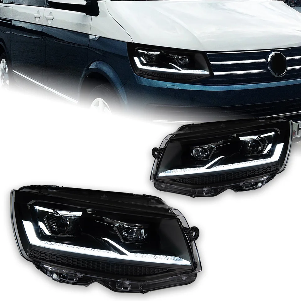AKD svetlomet pre VW Multivan T6 svetlomet LED dióda Dynamický smerový šošovka Automobilový automobil 2ks
