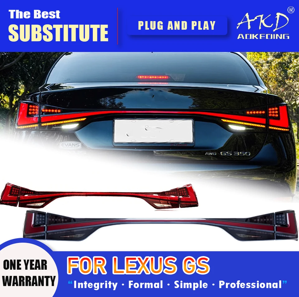 AKD Tail Lamp pre Lexus GS GS250 GS350 LED TACK LIVET 2013-2020