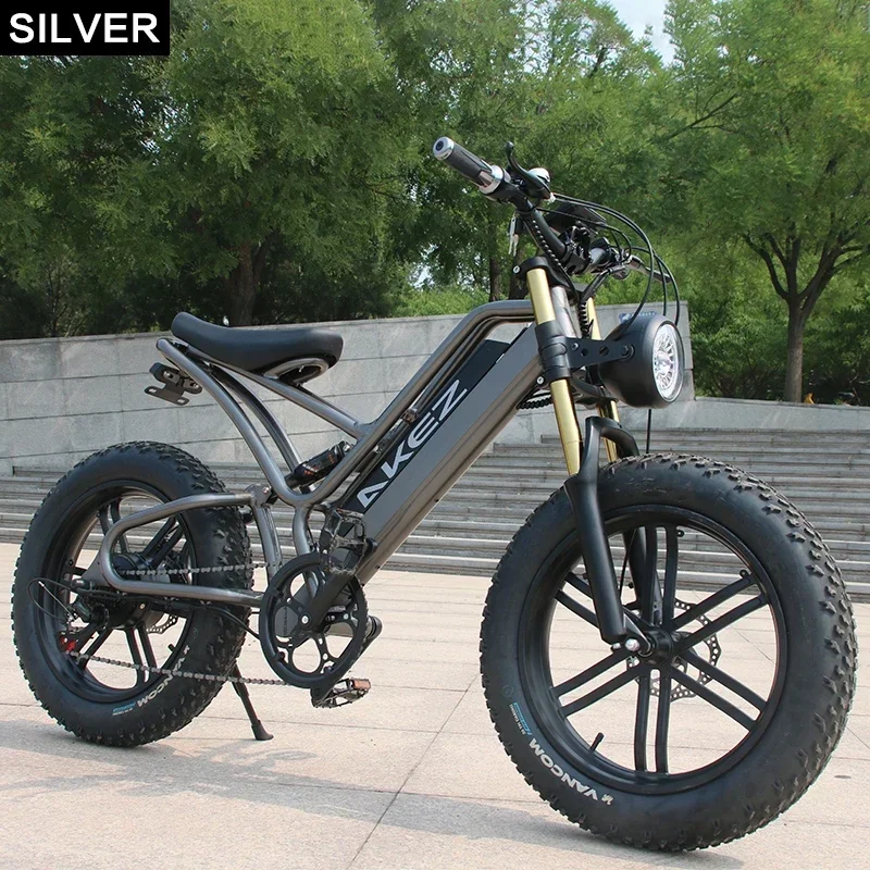 AKEZ 750W E-Bike 17,5AH lítium batérie 7 rýchlostných elektrických prevodoviek a dvojitého tlmenia zliatiny zliatiny Elektrický cestný bicykel