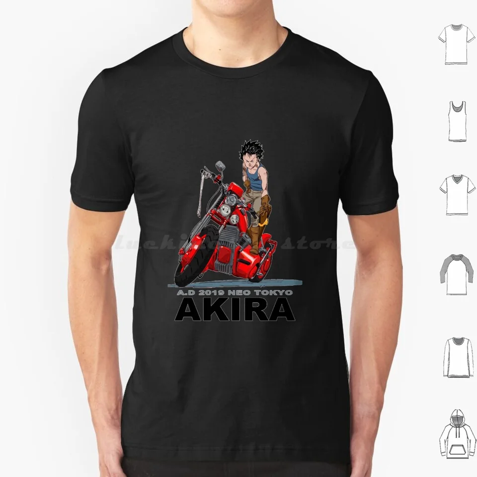 Akira / Tetsuo bicykel / 80. roky japonský anime film retro štýl tričko 6xl bavlna cool tričko Akira 1988 80. rokov Anime Bike Dystopian Film