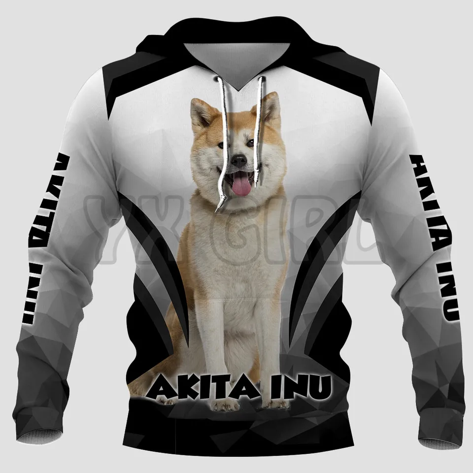 Akita inu 3D tlačené mikiny unisex pulloves vtipné psie mikina casy ulticapsetseit tracksuit