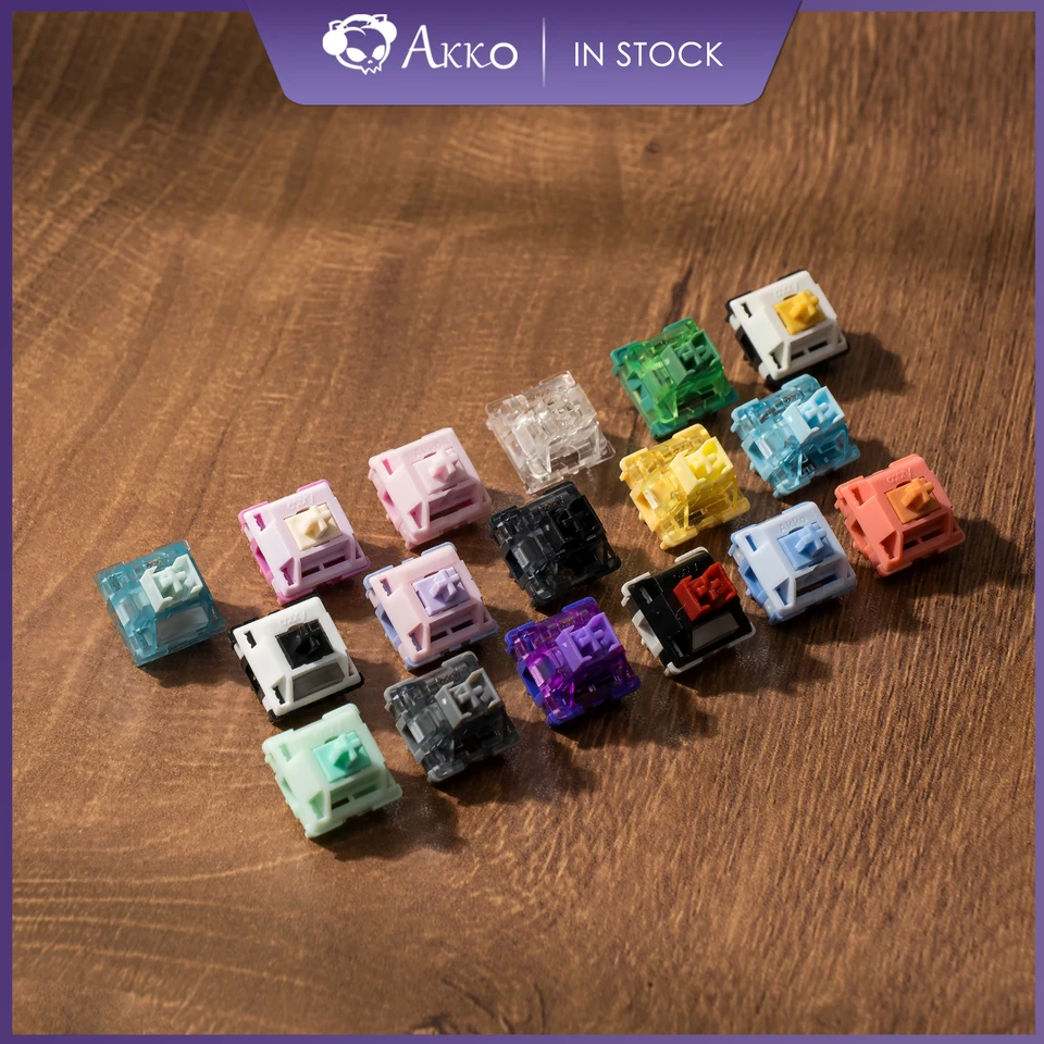 Akko v3 pro prepínač hmatového / lineárneho spínača pre mechanickú klávesnicu 45ks balenie vymeniteľné Outemu Gateron Cherry MX Keyswitch