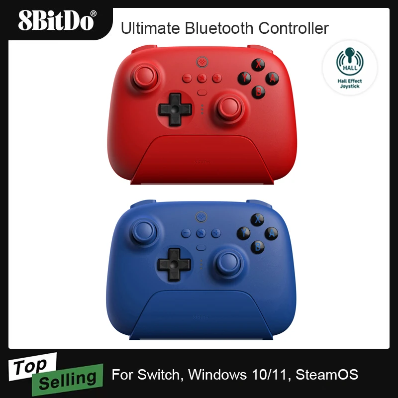 Aknes 8bitdo Ultimate Bluetooth Controller Wireless Gamepad s halovým efektom snímania joysticku pre prepínač Windows Steam