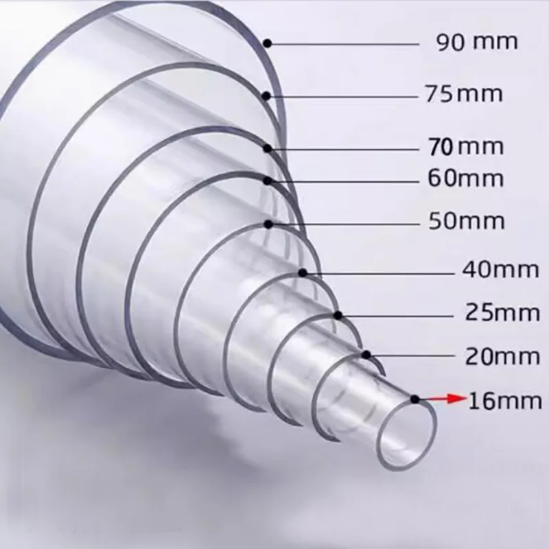 Akrylová trubica PMMA PLYNASSIGLASS CLEAR Priehľadná plastová rúrka 10 mm 30 mm 40 mm 50 mm 60 mm 70 mm 80 mm 90 mm 100 mm 110 mm 120 mm