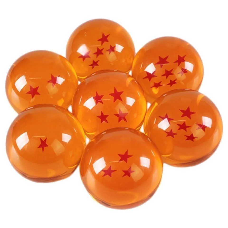 Akrylová živica priehľadné hviezdy Balls Glass Ball Anime Cosplay rekvizity deti Hra hračka darček 76 mm v priemere