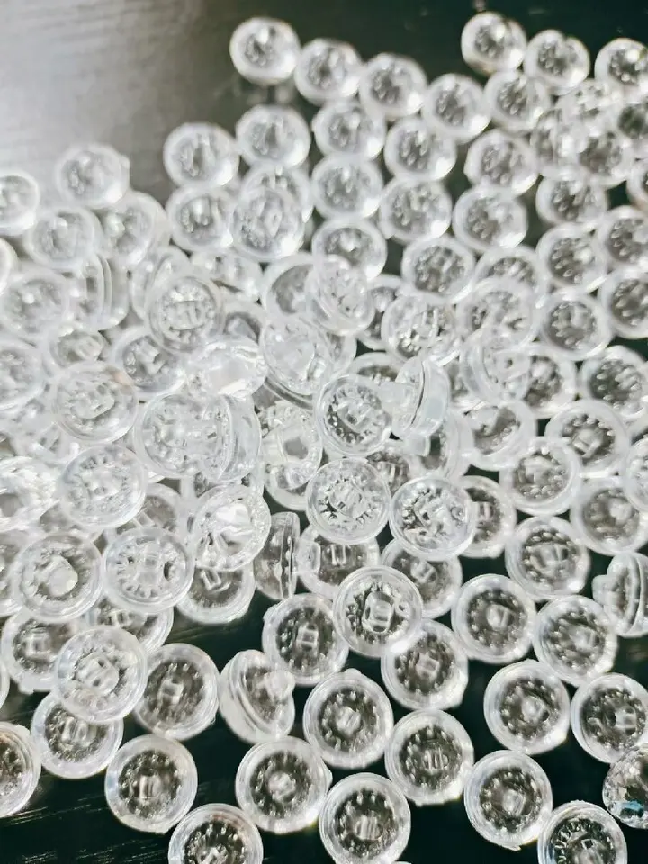 Akrylové priehľadné huby gombík blesk AA 10 mm odevné príslušenstvo DIY Hemisphere Button predávané v balení 30 peliet