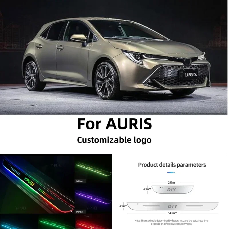Akrylové USB Power Moving LED LED uvítacie pedálové auto posmieva Pedály Pedály Dvere Pathway Light pre toyota Auris logo automatické príslušenstvo