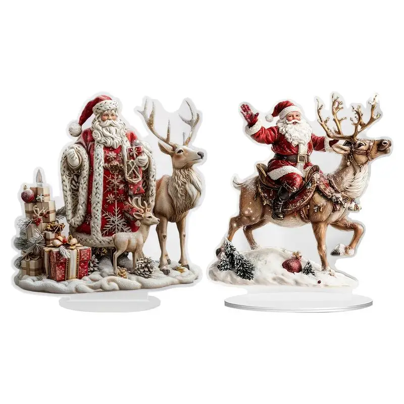 Akrylové vianočné figúrky Santa Claus figuríny stolové dekorácie dekorácie dekorácie vianočné značky Santa Reindeer