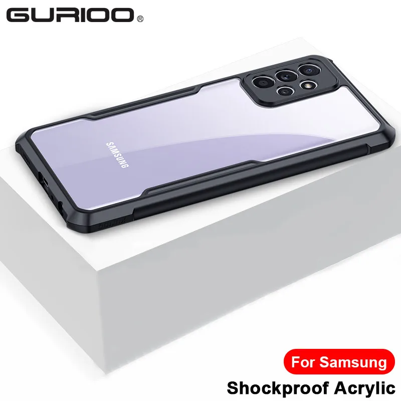 Akrylový puzdro odolný voči šokom pre Samsung Galaxy S22 Ultra S21 S20 Fe S10 Plus poznámka 8 9 10 20 A21S A31 A51 A71 A12 A32 A42 A52