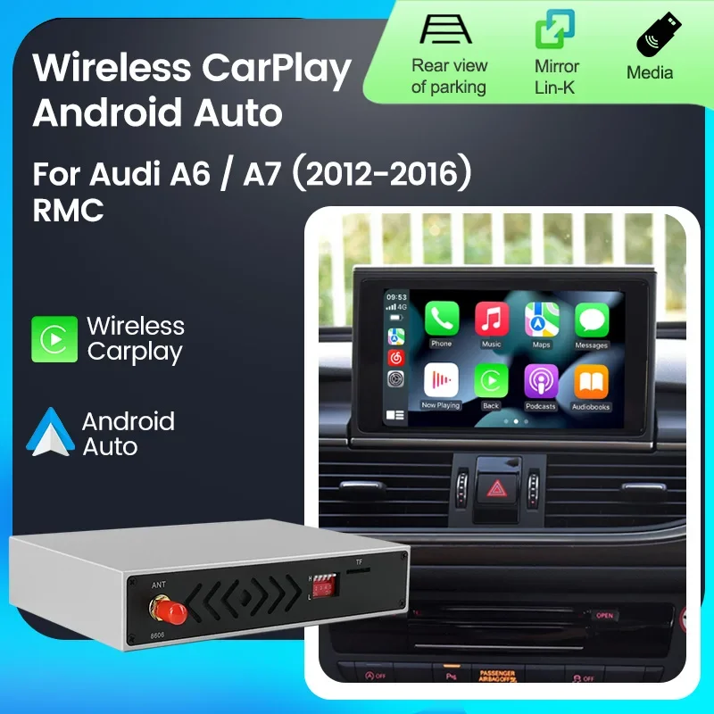 Aktualizácia automobilu CarPlay Box pre Audi A6 A7 2012-2016 RMC Systém, podporu Apple Wireless CarPlay Android Auto Navigation Airplay Airplay