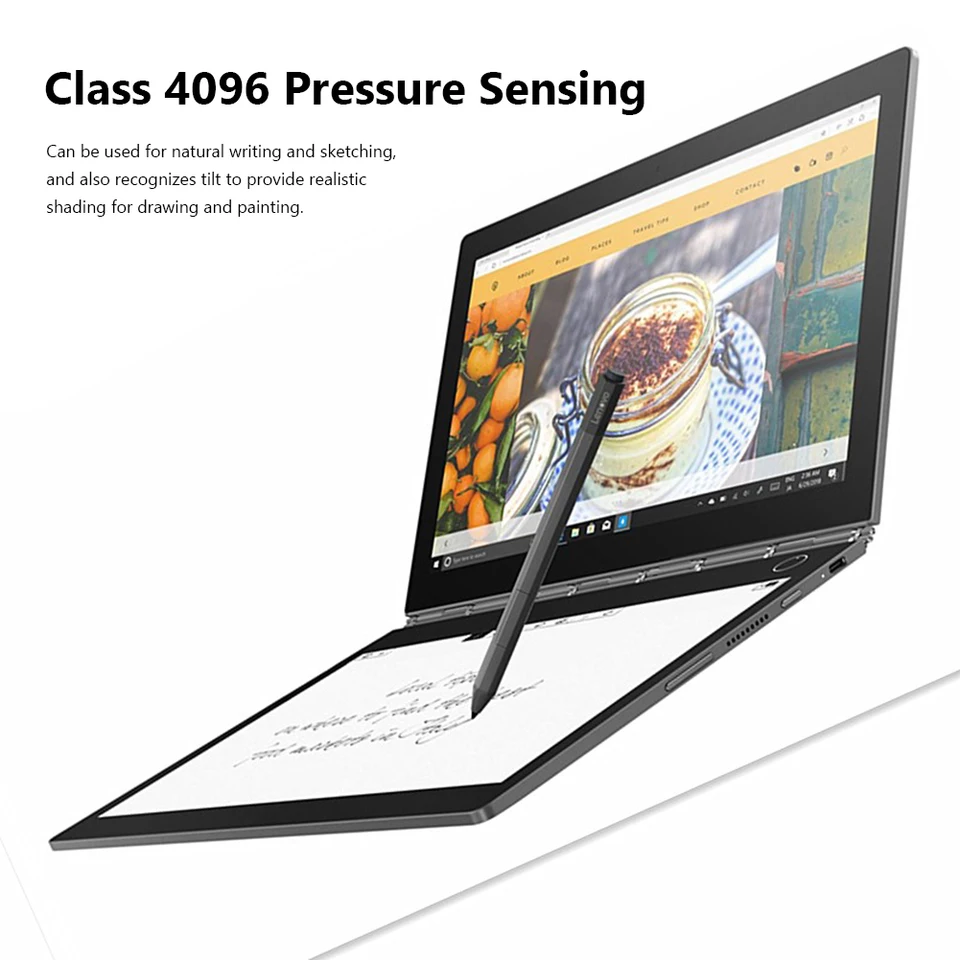 Aktívne pero pero aktívne digitálne rozpoznávanie digitálnej ceruzky Bluetooth-kompatibilné dotykové stylusové pero pero 3 tlačidlá pre Lenovo Yoga